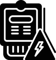 icono de vector de glifo de medidor eléctrico