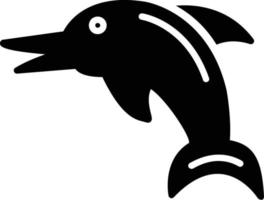 Dolphin Glyph Icon vector