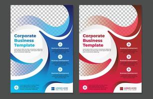 Business flyer template design, Corporate flyer vector