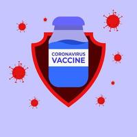 vacuna contra el coronavirus, concepto de protección contra la vacuna covid 19 vector
