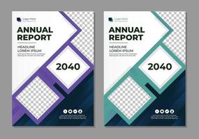 Modern annual report business flyer template design vector