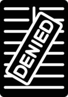 Denied Glyph Icon vector