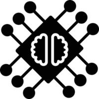 Artificial Intelligence Glyph Icon vector