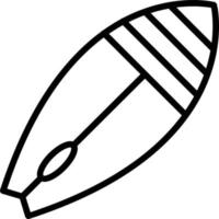 icono de línea de vector de surf