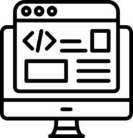 Back-end Developer Vector Line Icon