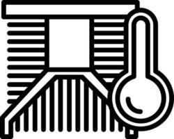 Heat Sink Vector Line Icon