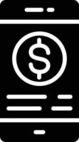 Online Transaction Glyph Icon vector