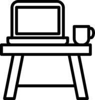 Workplace Vector Line Icon