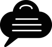 Speech Bubble Vector Glyph Icon