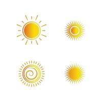 icono de ilustración de vector de sol