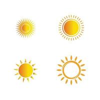 icono de ilustración de vector de sol