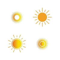 icono de ilustración de vector de sol