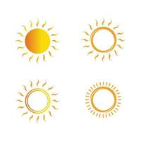 icono de ilustración de vector de sol