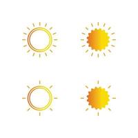 icono de ilustración de vector de sol