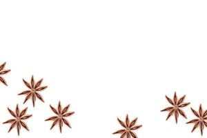 star anise isolated on the white background photo