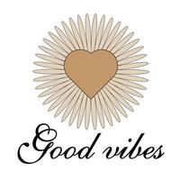 Good Vibes Quotes lettering vector template motivation font