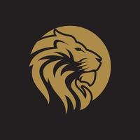 vector de logotipo de cabeza de león rey
