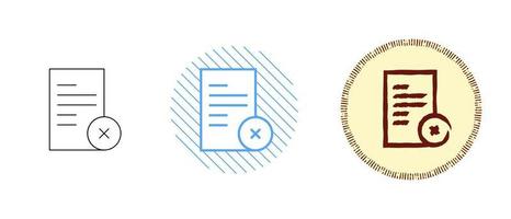 This is a set of contour and color icons of the examination form vector