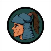 spartan fighter symbol or logo vector