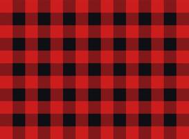 Vector plaid seamless pattern design red and black lumberjack buffalo