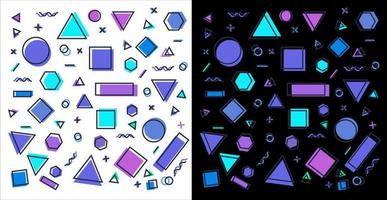 Vector geometric memphis style. hipster fashion design pattern