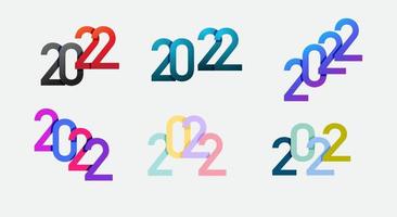 2022 feliz año nuevo logo diseño de texto, ilustración vectorial vector