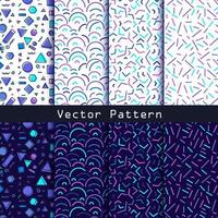 Vector geometric memphis style. hipster fashion design pattern