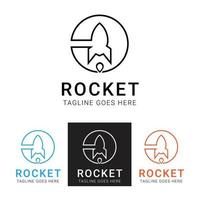 plantilla de logotipo de cohete vector