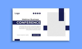 Modern business webinar conference social media and web banner template vector