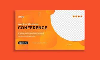 Online corporate business webinar social media and web banner template vector