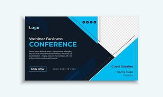 Corporate business webinar conference web banner template layout vector