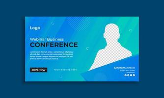 Online creative business webinar social media and web banner template layout vector