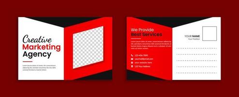 Digital marketing agency modern postcard template vector