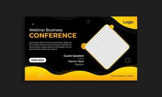 Abstract business webinar conference web banner template vector