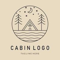 cabin logo, icon template design, with emblem vector illustration