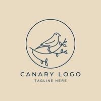 bird linear logo, icon and symbol, with emblem vector illustration design