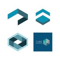 Cube business vector