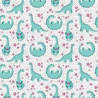 Seamless pattern Cute Dino. Prints for baby room, baby shower, greeting card, kids and baby t-shirts Original texture for textile, fabric, wallpaper, apparel, clothing. Hand drawn vector illustration