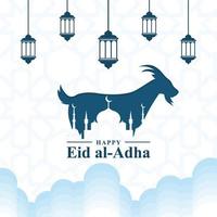 Eid al-Adha vector illustration. Fit for banner, cover, poster, flyer, backdrop, background. Eps 10. Islamic landscape background.