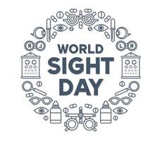 White background of World Sight Day illustration on healthcare icon element. Vector eps 10.