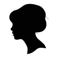 Women Silhouette on white background vector