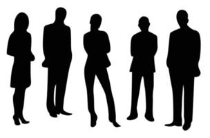 Silhouette Business Set on white background vector