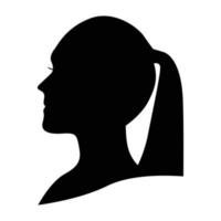 Women Silhouette on white background vector