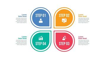 business steps Infographic template design vector