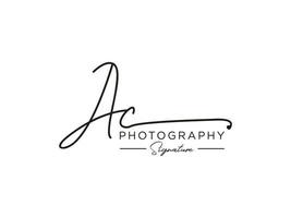 Letter AC Signature Logo Template Vector