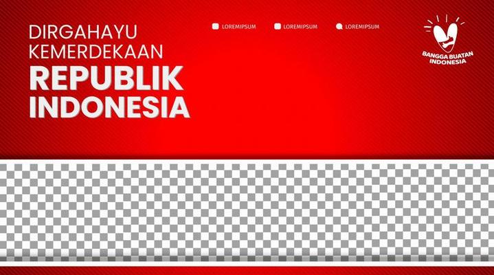 Anniversary Independence Day of the Republic Indonesia. Poster template design illustration