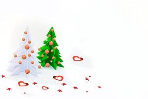 christmas tree isolated on white background photo