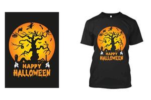 camiseta de halloween vector