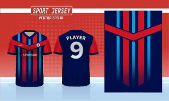 Sports jersey and t-shirt template sports jersey design vector mockup. Sports design for football, badminton, racing, gaming jersey.