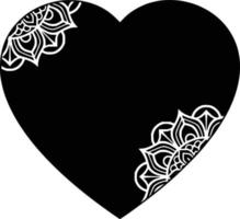 Mandala Print  Heart vector